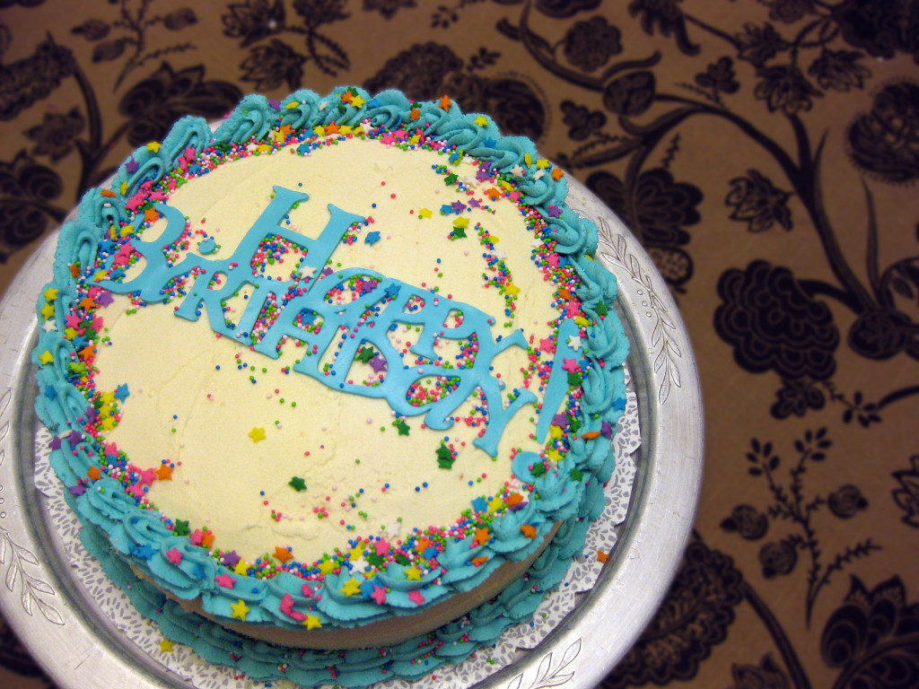 Quick Cricut Birthday Cake with Fondant, Buttercream, and Sprinkles