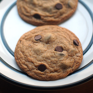 Vegan Whole-Wheat Chocolate Chip Cookies for Two