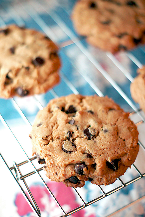 BIG Bakery Style Peanut Butter Chocolate Chip Cookies