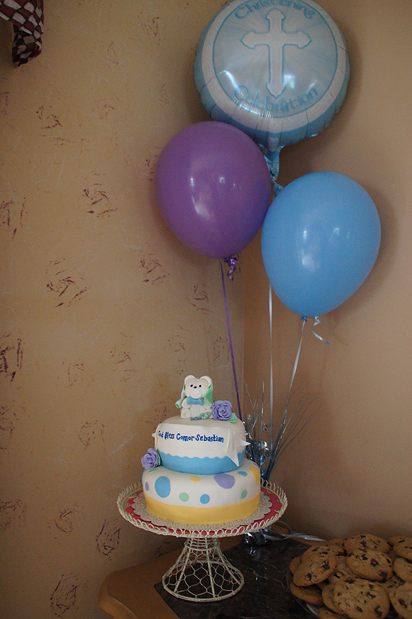 Teddy Bear Baptism cake for a baby boy #christening #shower