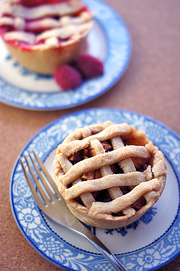 Mini Pies - Apple and Rhubarb-Raspberry