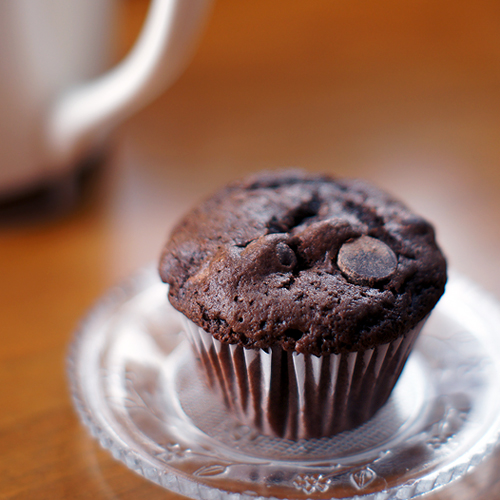 Mini Double Chocolate Muffins