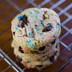 Birthday Cake Chocolate Chip Cookies