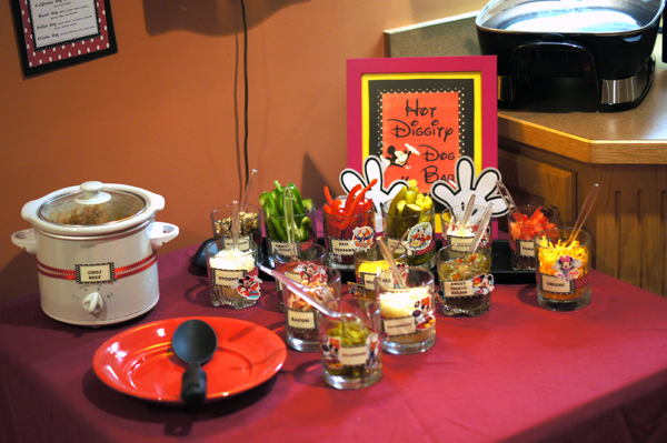 Mickey Mouse Birthday Party - Hot Diggety Dog Bar