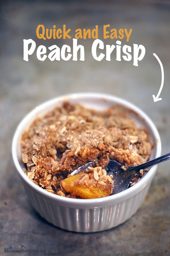 Quick and Easy Peach Crisp #glutenfree