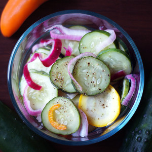 Zucchini-Cucumber Vinegar Salad