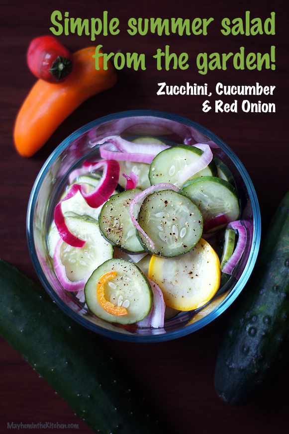 Zucchini-Cucumber Vinegar Salad #vegan #glutenfree #slowfood