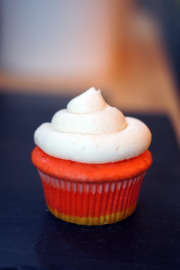 Candy Corn Halloween Cupcakes