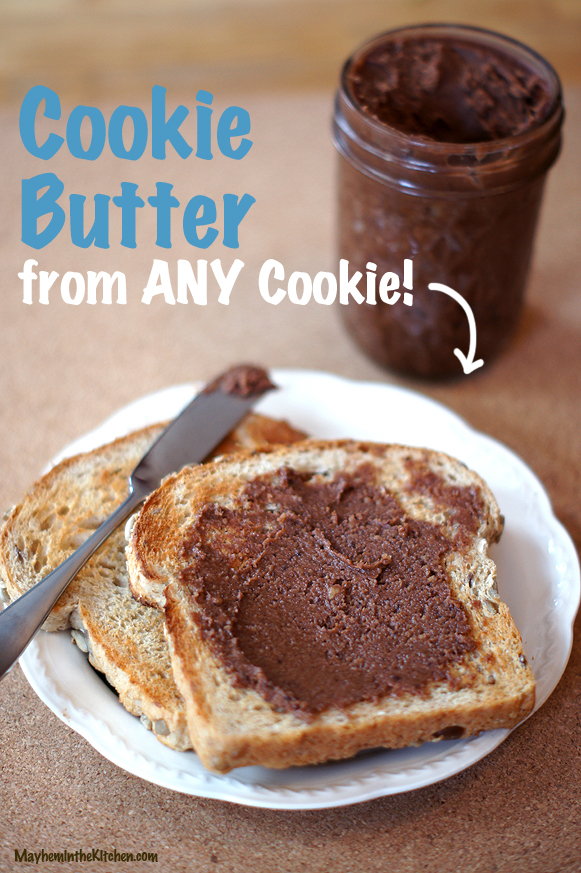 Homemade Cookie Butter (from any cookie!) #nutella #biscoff