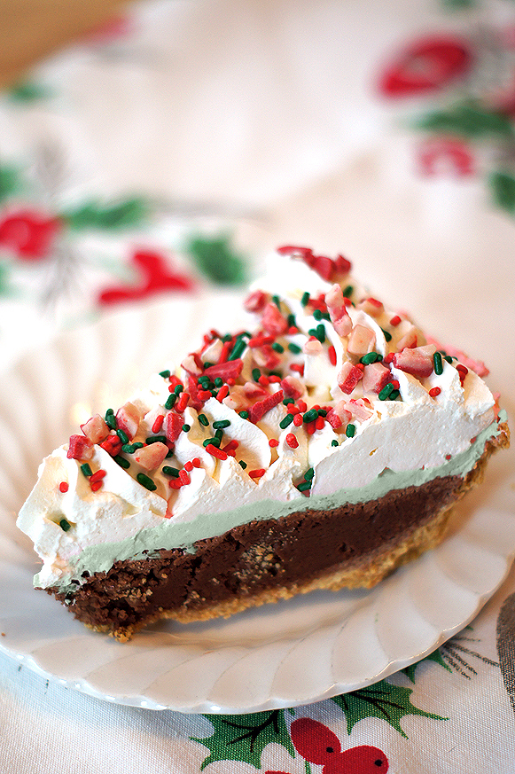 Peppermint Mocha French Silk Pie