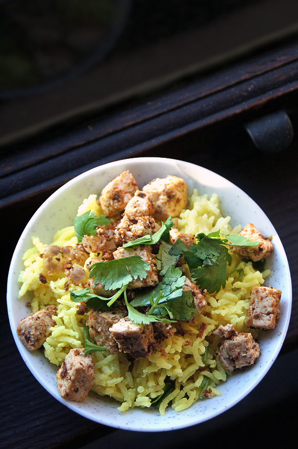 Spicy Stir-Fried Tofu with Coconut Rice #vegan #glutenfree